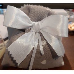 Bomboniera sacchetto portaconfetti shabby cuori